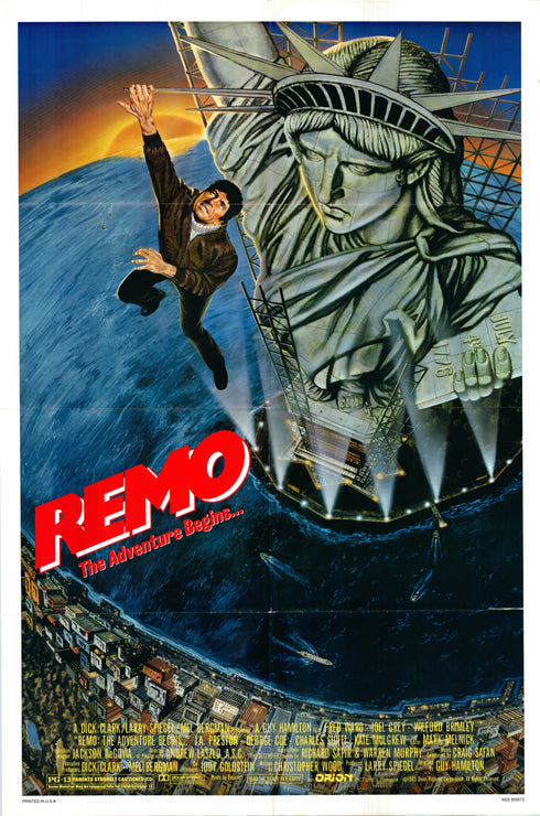 remo williams: the adventure begins 1985 one sheet poster folded