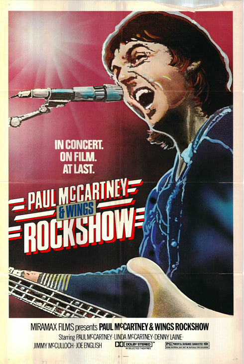 rockshow 1980 one sheet poster folded
