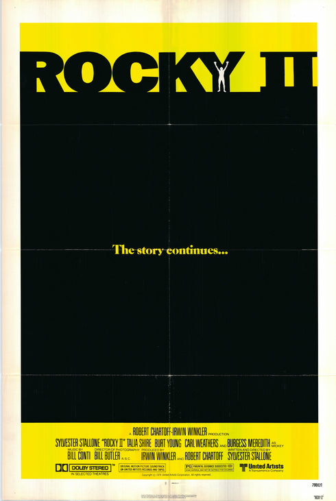 rocky ii 1979 one sheet poster folded