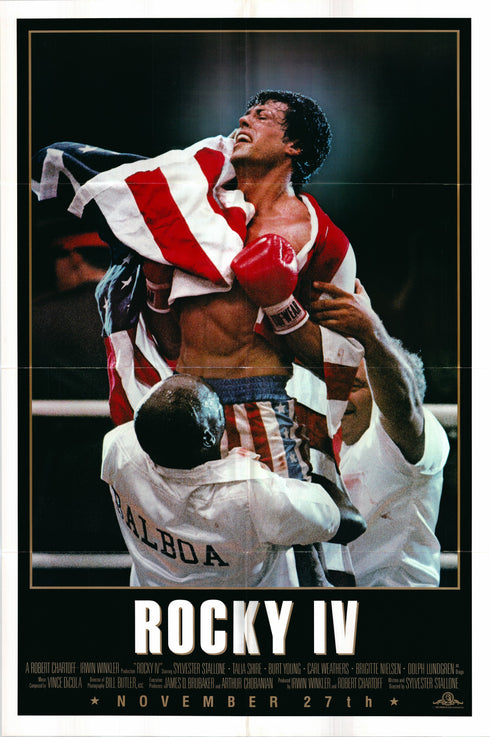 rocky iv 1985 one sheet poster folded