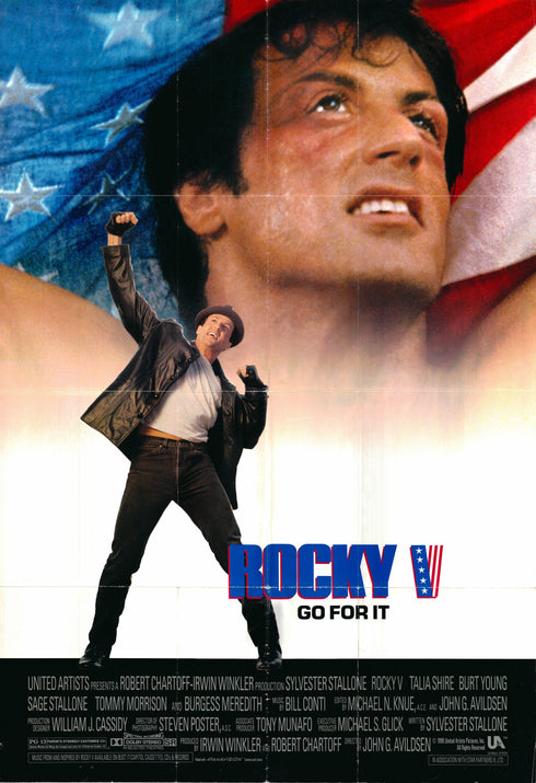 rocky v 1990 one sheet poster folded