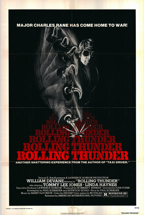 rolling thunder 1977 one sheet poster folded