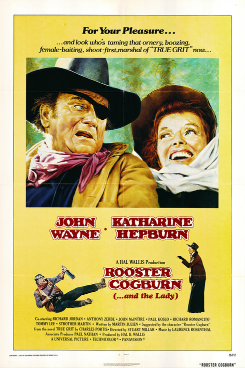 rooster cogburn 1975 one sheet poster folded