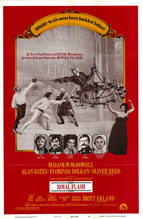 royal flash 1975 style b one sheet poster folded