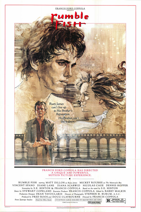 rumble fish 1982 one sheet poster folded