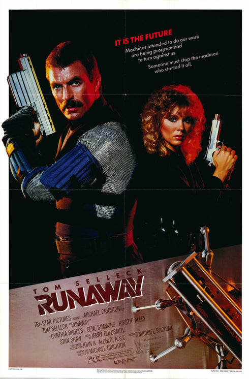runaway 1984 one sheet poster folded
