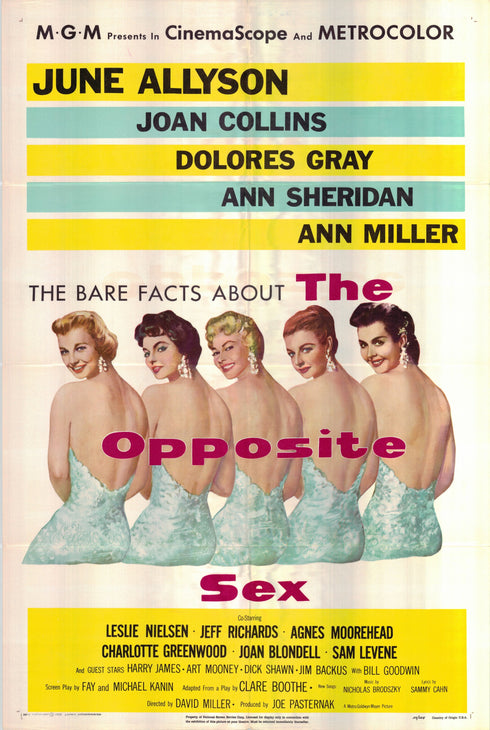 the opposite sex 1956 one sheet poster folded