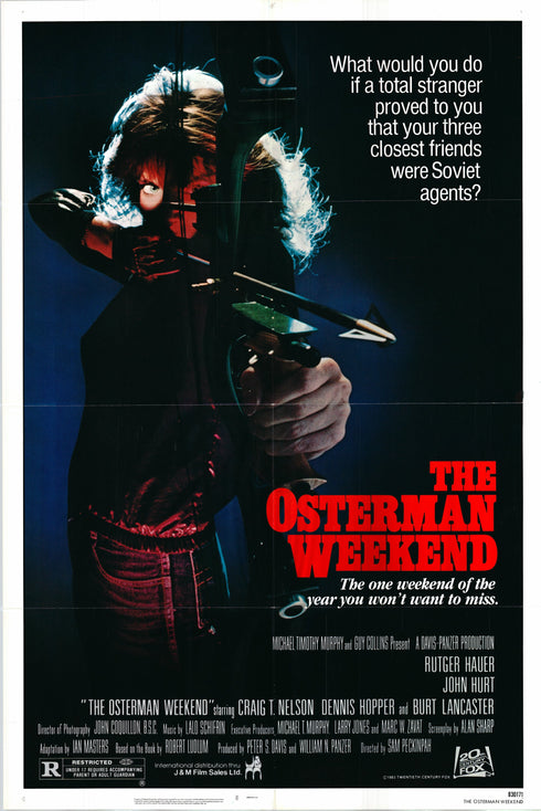 the osterman weekend 1983 one sheet poster folded