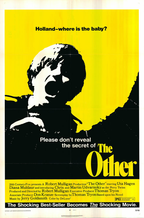 the other 1972 one sheet poster folded