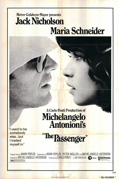 the passengers 1975 one sheet poster folded