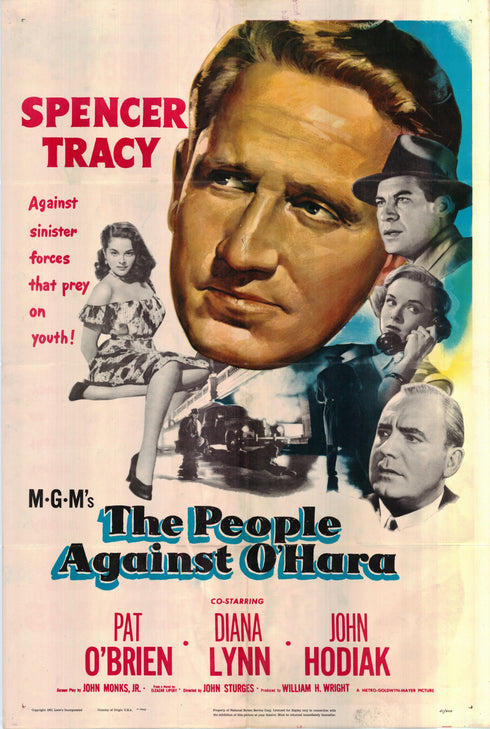 the people against o'hara 1951 one sheet poster folded