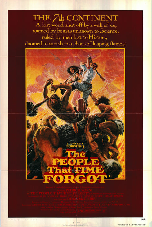 the people that time forgot 1977 one sheet poster folded