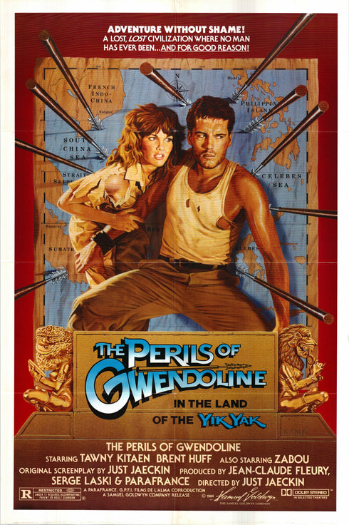 the perils of gwendoline 1984 one sheet poster folded