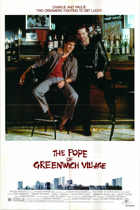 the pope of greenwich village 1984 one sheet poster folded