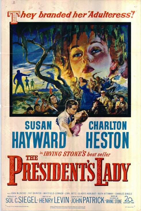 the president's lady 1953 one sheet poster folded