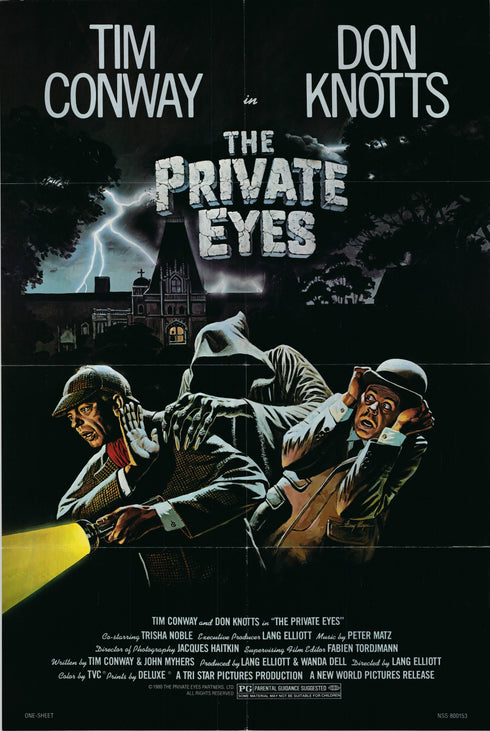 the private eyes 1980 one sheet poster folded