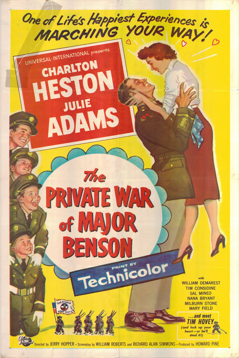 the private war of major benson 1955 one sheet poster folded