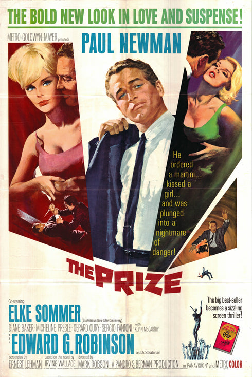 the prize 1963 one sheet poster folded