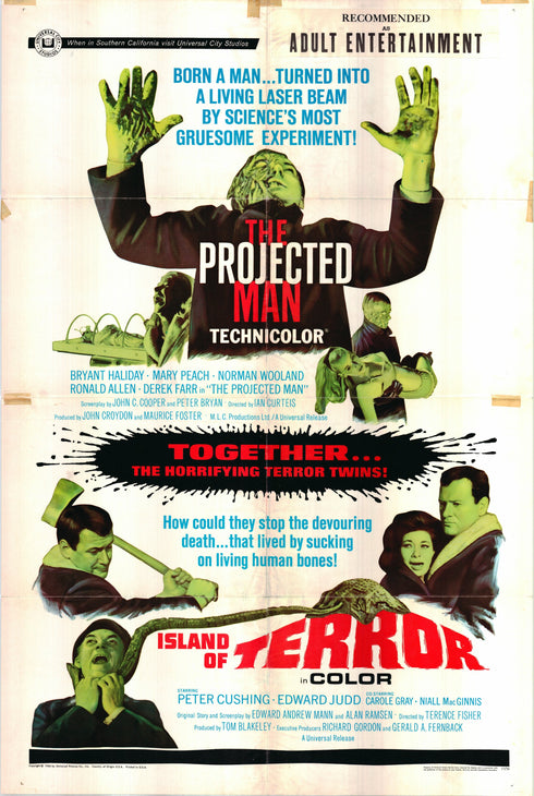 the projected man 1967R one sheet poster folded