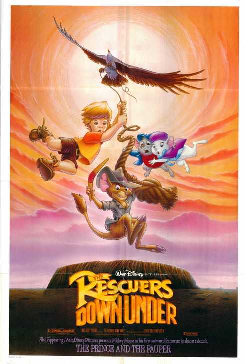 the rescuers down under 1990 one sheet poster folded