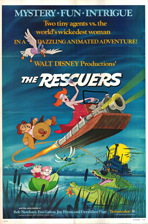 the rescuers 1977 one sheet poster folded