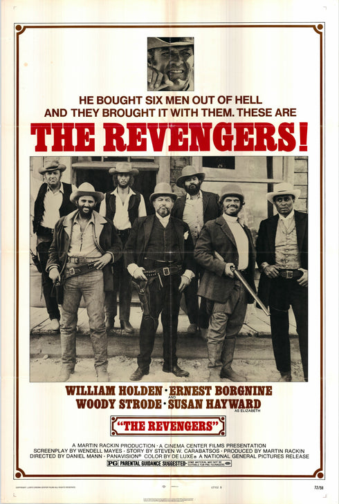 the revengers 1972 style b one sheet poster folded