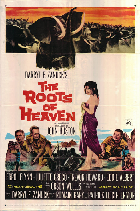 the roots of heaven 1958 one sheet poster folded
