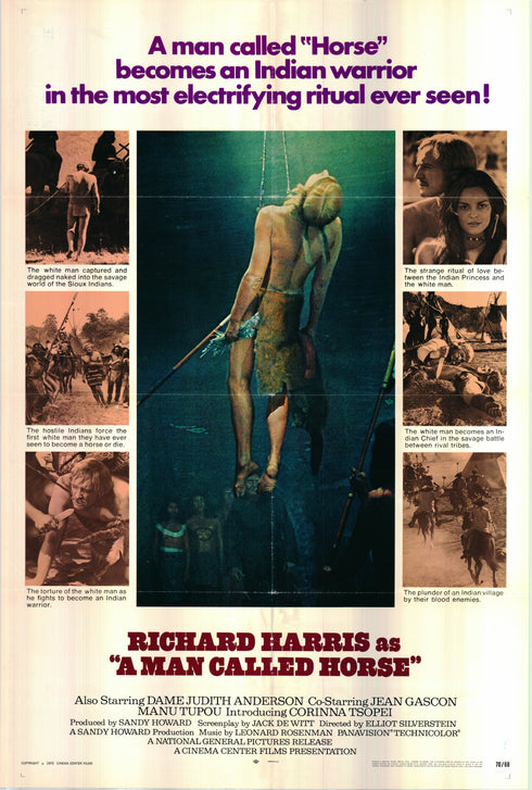 a man called horse 1970 one sheet poster folded