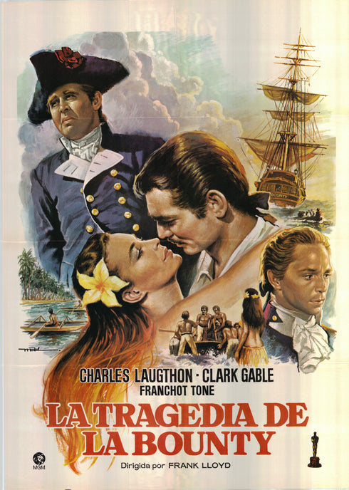 la tragedia de la bounty (mutiny on the bounty) 1962R spanish one sheet poster folded