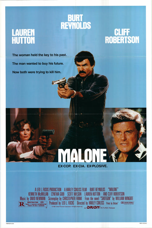 malone 1987 one sheet poster folded