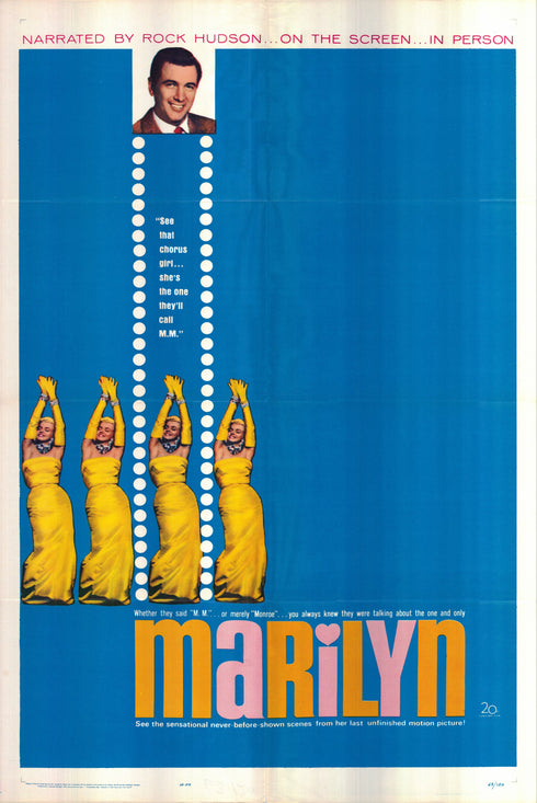 marilyn 1963 one sheet poster folded