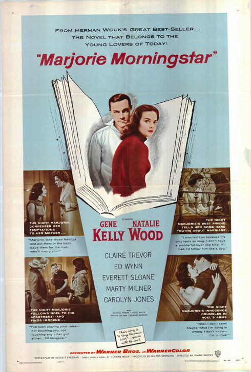 marjorie morningstar 1958 one sheet poster folded
