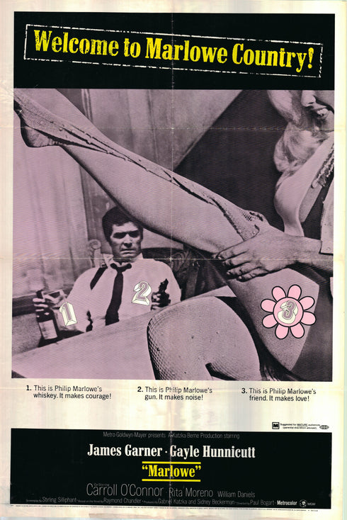 marlowe 1969 one sheet poster folded
