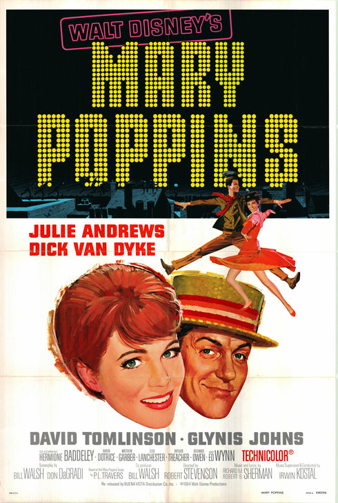 mary poppins 1980R style a one sheet poster folded
