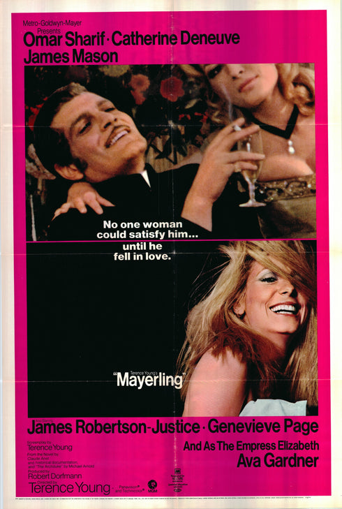 mayerling 1969 one sheet poster folded
