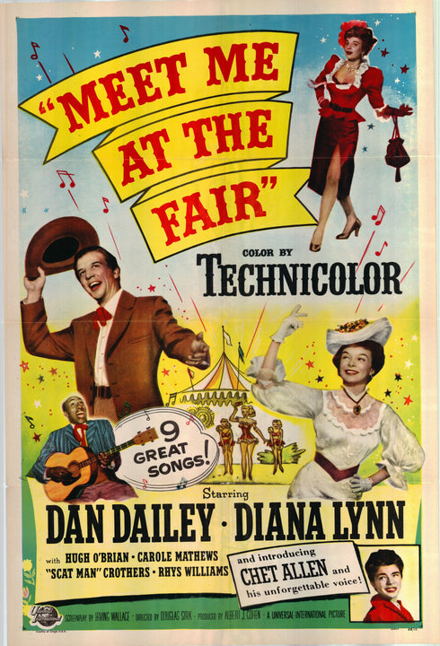 meet me at the fair 1953 one sheet poster folded