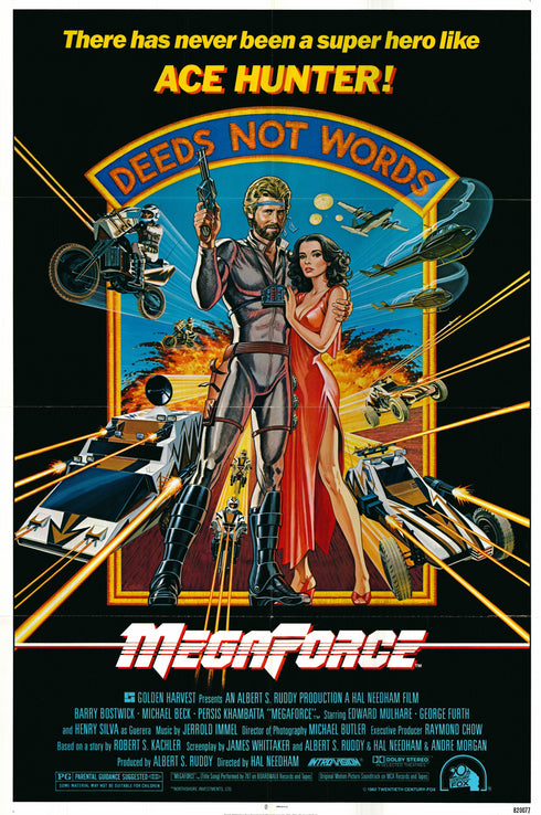 megaforce 1982 one sheet poster folded