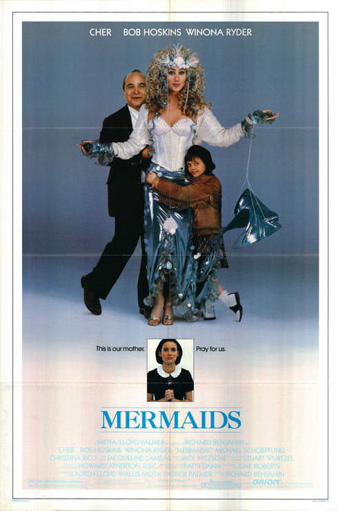mermaids 1990 one sheet poster folded