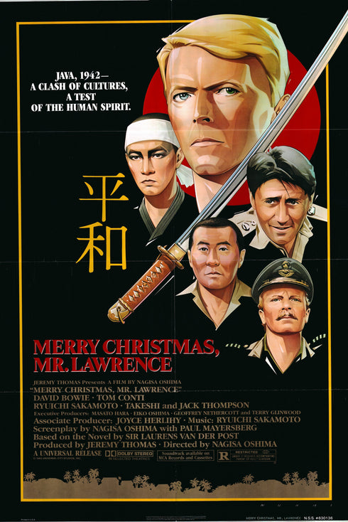 merry christmas mr. lawrence 1983 one sheet poster folded