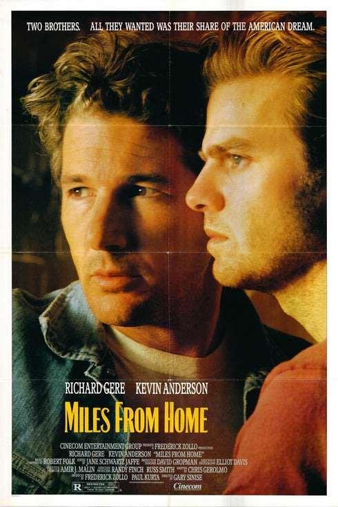 miles from home 1988 one sheet poster folded