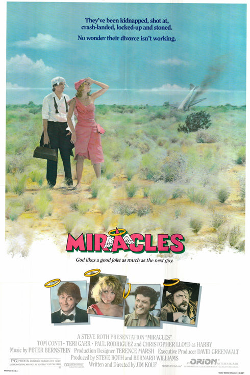 miracles 1986 one sheet poster folded