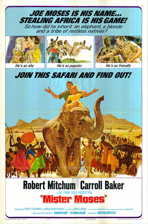 mister moses 1965 one sheet poster folded