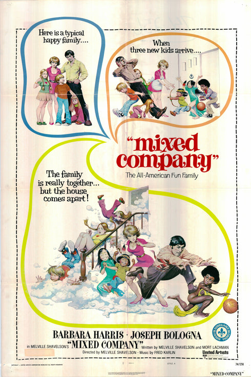 mixed company 1974 style a one sheet poster folded