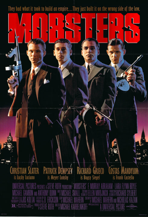 mobsters 1991 one sheet poster folded