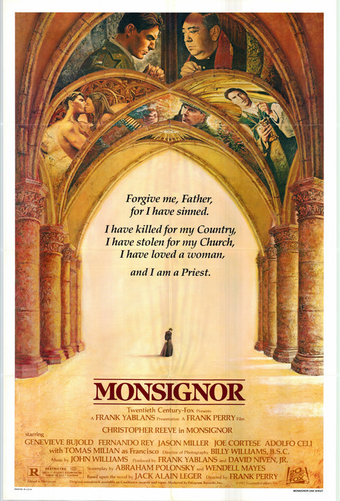 monsignor 1982 one sheet poster folded