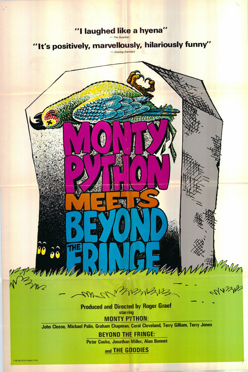 monty python meets beyond the fringe 1977 one sheet poster folded