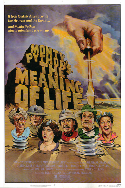 monty python's the meaning of life 1983 one sheet poster folded