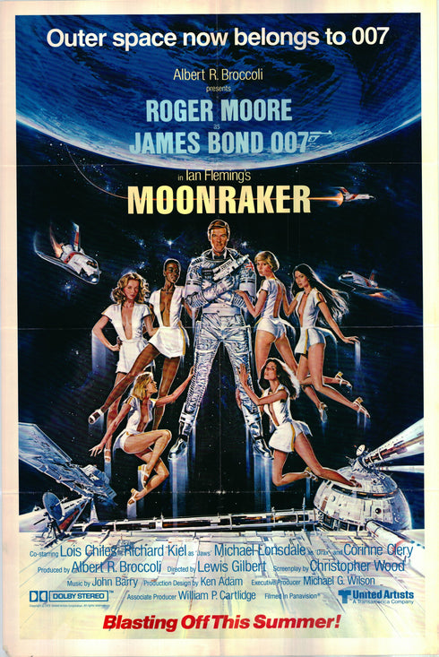 moonraker 1979 advance one sheet poster folded