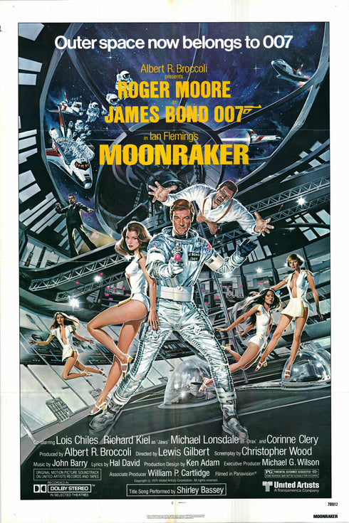 moonraker 1979 one sheet poster folded