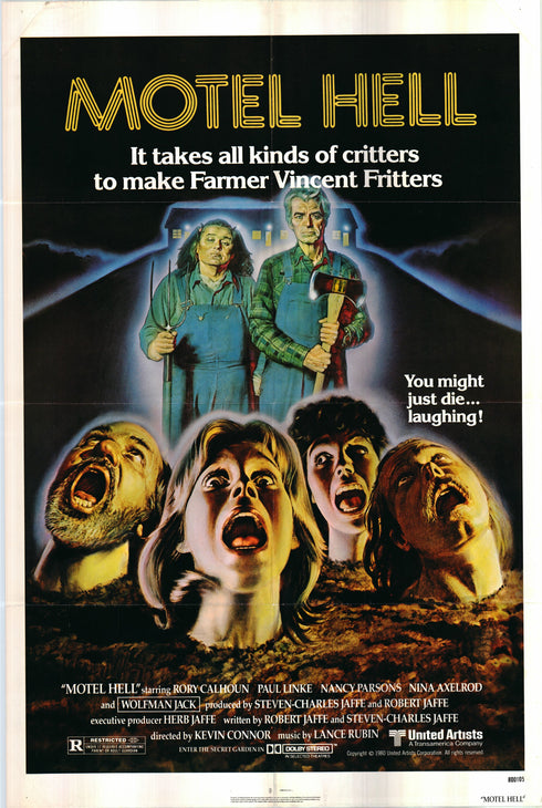 motel hell 1980 one sheet poster folded